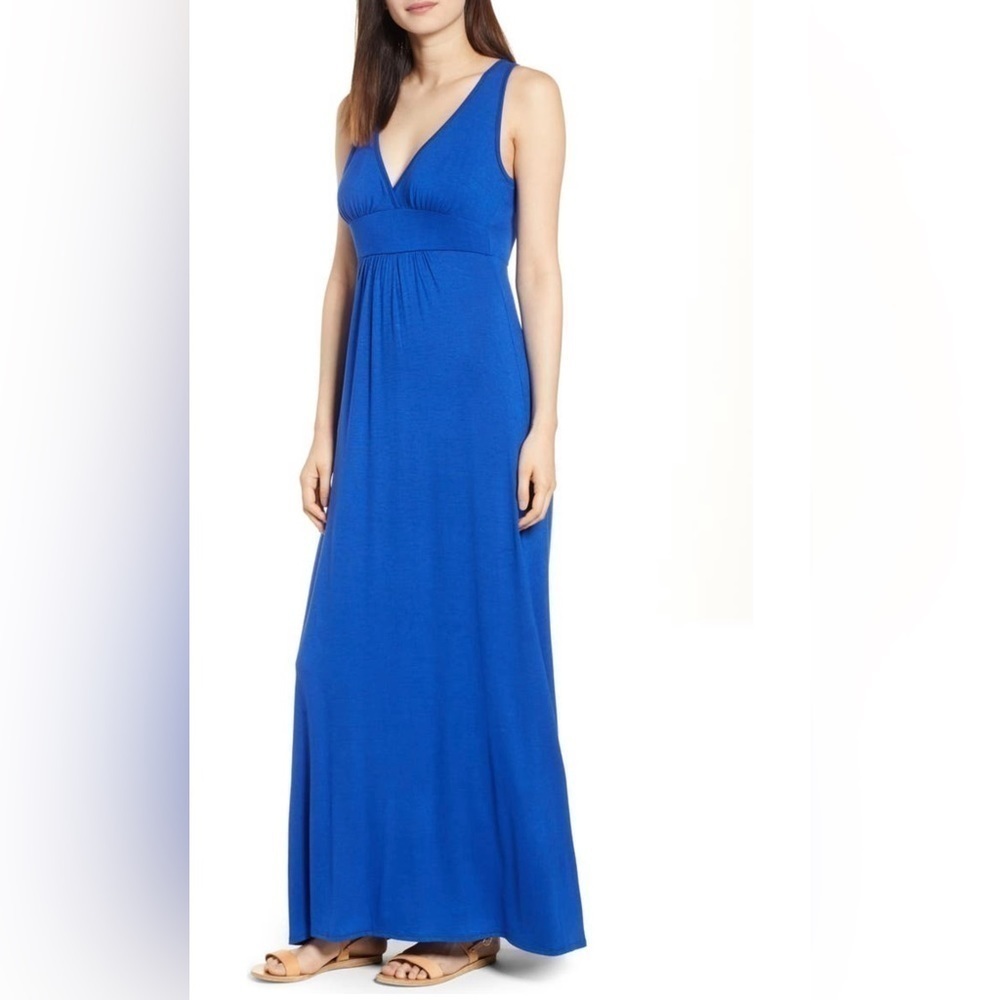 Loveappella blue Jersey maxi dress